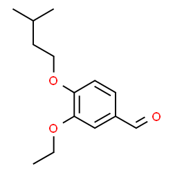 ChemSpider 2D Image | 3-Ethoxy-4-(3-methylbutoxy)benzaldehyde | C14H20O3