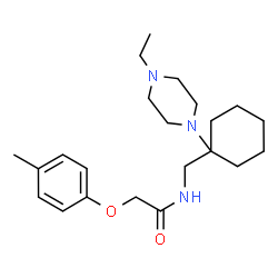 ChemSpider 2D Image | N-{[1-(4-Ethyl-1-piperazinyl)cyclohexyl]methyl}-2-(4-methylphenoxy)acetamide | C22H35N3O2