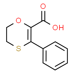 ChemSpider 2D Image | 3-Phenyl-5,6-dihydro-1,4-oxathiine-2-carboxylic acid | C11H10O3S