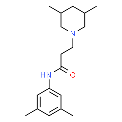 ChemSpider 2D Image | N-(3,5-Dimethylphenyl)-3-(3,5-dimethyl-1-piperidinyl)propanamide | C18H28N2O