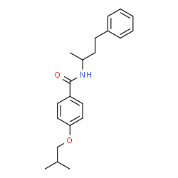 ChemSpider 2D Image | 4-Isobutoxy-N-(4-phenyl-2-butanyl)benzamide | C21H27NO2