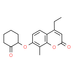 ChemSpider 2D Image | 4-Ethyl-8-methyl-7-(2-oxo-cyclohexyloxy)-chromen-2-one | C18H20O4