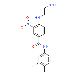 ChemSpider 2D Image | 4-[(2-Aminoethyl)amino]-N-(3-chloro-4-methylphenyl)-3-nitrobenzamide | C16H17ClN4O3