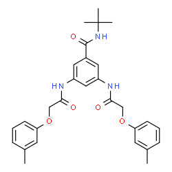 ChemSpider 2D Image | N-tert-butyl-3,5-bis[2-(3-methylphenoxy)acetamido]benzamide | C29H33N3O5