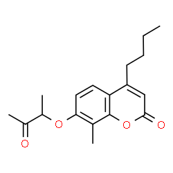 ChemSpider 2D Image | 4-Butyl-8-methyl-7-[(3-oxo-2-butanyl)oxy]-2H-chromen-2-one | C18H22O4