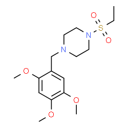 ChemSpider 2D Image | 1-(Ethylsulfonyl)-4-(2,4,5-trimethoxybenzyl)piperazine | C16H26N2O5S