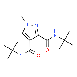 ChemSpider 2D Image | 1-Methyl-N,N'-bis(2-methyl-2-propanyl)-1H-pyrazole-3,4-dicarboxamide | C14H24N4O2