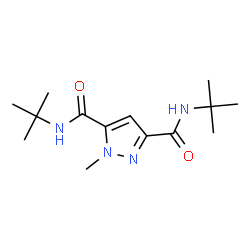 ChemSpider 2D Image | 1-Methyl-N,N'-bis(2-methyl-2-propanyl)-1H-pyrazole-3,5-dicarboxamide | C14H24N4O2