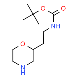 ChemSpider 2D Image | tert-butyl (2-morpholin-2-ylethyl)carbamate | C11H22N2O3