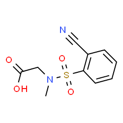 ChemSpider 2D Image | N-[(2-Cyanophenyl)sulfonyl]-N-methylglycine | C10H10N2O4S