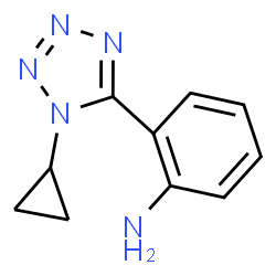ChemSpider 2D Image | 2-(1-Cyclopropyl-1H-tetrazol-5-yl)aniline | C10H11N5