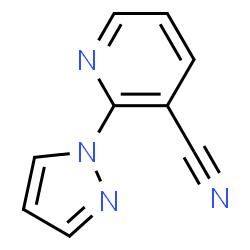 ChemSpider 2D Image | 2-(1H-Pyrazol-1-yl)nicotinonitrile | C9H6N4