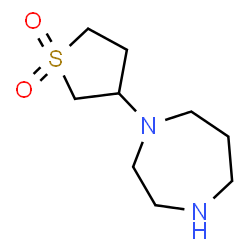ChemSpider 2D Image | 1-(1,1-Dioxidotetrahydro-3-thiophenyl)-1,4-diazepane | C9H18N2O2S