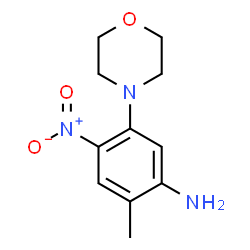 ChemSpider 2D Image | 2-Methyl-5-morpholino-4-nitroaniline | C11H15N3O3