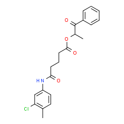ChemSpider 2D Image | 1-Oxo-1-phenyl-2-propanyl 5-[(3-chloro-4-methylphenyl)amino]-5-oxopentanoate | C21H22ClNO4
