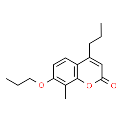 ChemSpider 2D Image | 8-Methyl-7-propoxy-4-propyl-2H-chromen-2-one | C16H20O3
