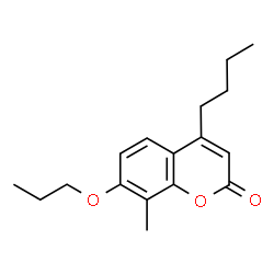 ChemSpider 2D Image | 4-Butyl-8-methyl-7-propoxy-2H-chromen-2-one | C17H22O3