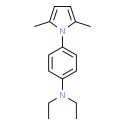 ChemSpider 2D Image | 4-(2,5-Dimethyl-1H-pyrrol-1-yl)-N,N-diethylaniline | C16H22N2