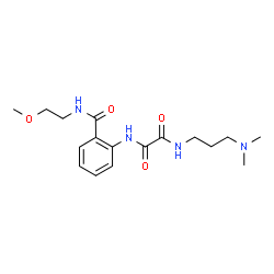 ChemSpider 2D Image | N-[3-(Dimethylamino)propyl]-N'-{2-[(2-methoxyethyl)carbamoyl]phenyl}ethanediamide | C17H26N4O4