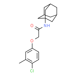 ChemSpider 2D Image | N-(Adamantan-1-yl)-2-(4-chloro-3-methylphenoxy)acetamide | C19H24ClNO2