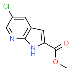ChemSpider 2D Image | Methyl 5-chloro-1H-pyrrolo[2,3-b]pyridine-2-carboxylate | C9H7ClN2O2