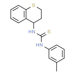 ChemSpider 2D Image | 1-(3,4-Dihydro-2H-thiochromen-4-yl)-3-(3-methylphenyl)thiourea | C17H18N2S2