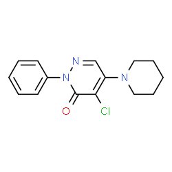 ChemSpider 2D Image | 4-chloro-2-phenyl-5-piperidino-3(2h)-pyridazinone | C15H16ClN3O
