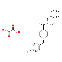ChemSpider 2D Image | N-Benzyl-1-(4-chlorobenzyl)-N-ethyl-4-piperidinecarboxamide ethanedioate (1:1) | C24H29ClN2O5