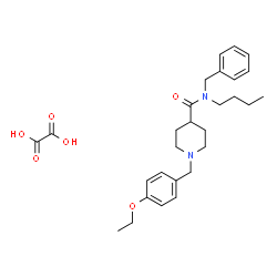 ChemSpider 2D Image | N-Benzyl-N-butyl-1-(4-ethoxybenzyl)-4-piperidinecarboxamide ethanedioate (1:1) | C28H38N2O6