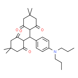 ChemSpider 2D Image | 2,2'-{[4-(Dipropylamino)phenyl]methylene}bis(5,5-dimethyl-1,3-cyclohexanedione) | C29H41NO4