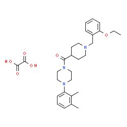 ChemSpider 2D Image | [4-(2,3-Dimethylphenyl)-1-piperazinyl][1-(2-ethoxybenzyl)-4-piperidinyl]methanone ethanedioate (1:1) | C29H39N3O6