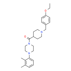 ChemSpider 2D Image | [4-(2,3-Dimethylphenyl)-1-piperazinyl][1-(4-ethoxybenzyl)-4-piperidinyl]methanone | C27H37N3O2