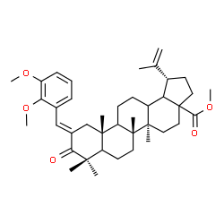 ChemSpider 2D Image | Methyl (2E,5xi,9xi,13xi,17xi,18xi)-2-(2,3-dimethoxybenzylidene)-3-oxolup-20(29)-en-28-oate | C40H56O5