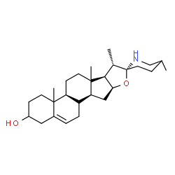 ChemSpider 2D Image | (8xi,10xi,13xi,22alpha)-Spirosol-5-en-3-ol | C27H43NO2