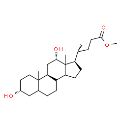 ChemSpider 2D Image | Methyl (3alpha,8xi,10xi,12alpha,13xi,14xi)-3,12-dihydroxycholan-24-oate | C25H42O4