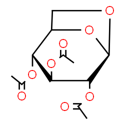 ChemSpider 2D Image | (2R,3S,4R,5R)-6,8-Dioxabicyclo[3.2.1]octane-2,3,4-triyl triacetate | C12H16O8