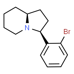 ChemSpider 2D Image | (3S,8aS)-3-(2-Bromophenyl)octahydroindolizine | C14H18BrN