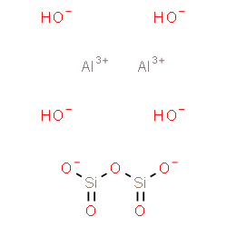 ChemSpider 2D Image | Aluminum hydroxide 1,3-dioxodisiloxane-1,3-diolate (2:4:1) | H4Al2O9Si2