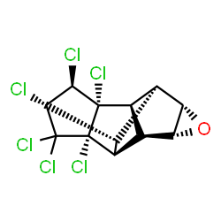 ChemSpider 2D Image | (1R,2S,3S,4S,5S,7S,8S,9R,10R,11S,13R)-3,4,5,6,6,7-Hexachloro-12-oxahexacyclo[6.5.0.0~2,10~.0~3,7~.0~5,9~.0~11,13~]tridecane | C12H8Cl6O