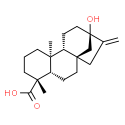 ChemSpider 2D Image | (5beta,9beta,10alpha)-13-Hydroxykaur-16-en-18-oic acid | C20H30O3