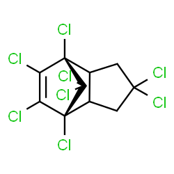 ChemSpider 2D Image | (1R,7S)-1,4,4,7,8,9,10,10-Octachlorotricyclo[5.2.1.0~2,6~]dec-8-ene | C10H6Cl8