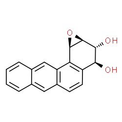ChemSpider 2D Image | (1aS,2R,3S,11cR)-1a,2,3,11c-Tetrahydrotetrapheno[1,2-b]oxirene-2,3-diol | C18H14O3