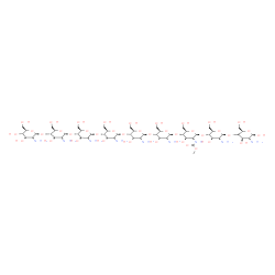 ChemSpider 2D Image | 2-Amino-2-deoxy-beta-D-glucopyranosyl-(1->4)-2-amino-2-deoxy-beta-D-glucopyranosyl-(1->4)-2-amino-2-deoxy-beta-D-glucopyranosyl-(1->4)-2-amino-2-deoxy-beta-D-glucopyranosyl-(1->4)-2-amino-2-deoxy-beta-D-glucopyranosyl-(1->4)-2-amino-2-deoxy-beta-D-glucopyranosyl-(1->4)-2-deoxy-2-[(methoxycarbonyl)amino]-beta-D-glucopyranosyl-(1->4)-2-amino-2-deoxy-beta-D-glucopyranosyl-(1->4)-2-amino-2-deoxy-beta-D-galactopyranose | C56H103N9O39