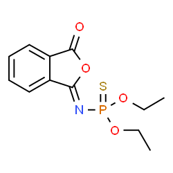 ChemSpider 2D Image | O,O-Diethyl [(1Z)-3-oxo-2-benzofuran-1(3H)-ylidene]phosphoramidothioate | C12H14NO4PS