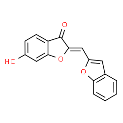 ChemSpider 2D Image | (2Z)-2-(1-Benzofuran-2-ylmethylene)-6-hydroxy-1-benzofuran-3(2H)-one | C17H10O4