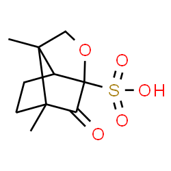 ChemSpider 2D Image | 1,6-Dimethyl-2-oxo-4-oxatricyclo[4.3.0.0~3,7~]nonane-3-sulfonic acid | C10H14O5S