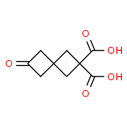 ChemSpider 2D Image | 6-Oxospiro[3.3]heptane-2,2-dicarboxylic acid | C9H10O5