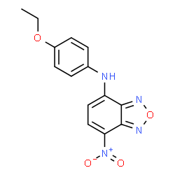 ChemSpider 2D Image | N-(4-Ethoxyphenyl)-7-nitro-2,1,3-benzoxadiazol-4-amine | C14H12N4O4