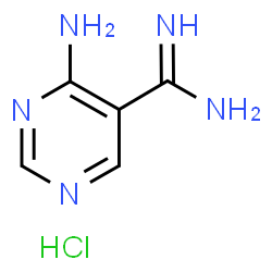 ChemSpider 2D Image | 4-aminopyrimidine-5-carboxamidine hydrochloride | C5H8ClN5