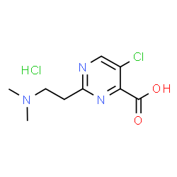 ChemSpider 2D Image | 5-chloro-2-(2-dimethylaminoethyl)pyrimidine-4-carboxylic acid hydrochloride | C9H13Cl2N3O2